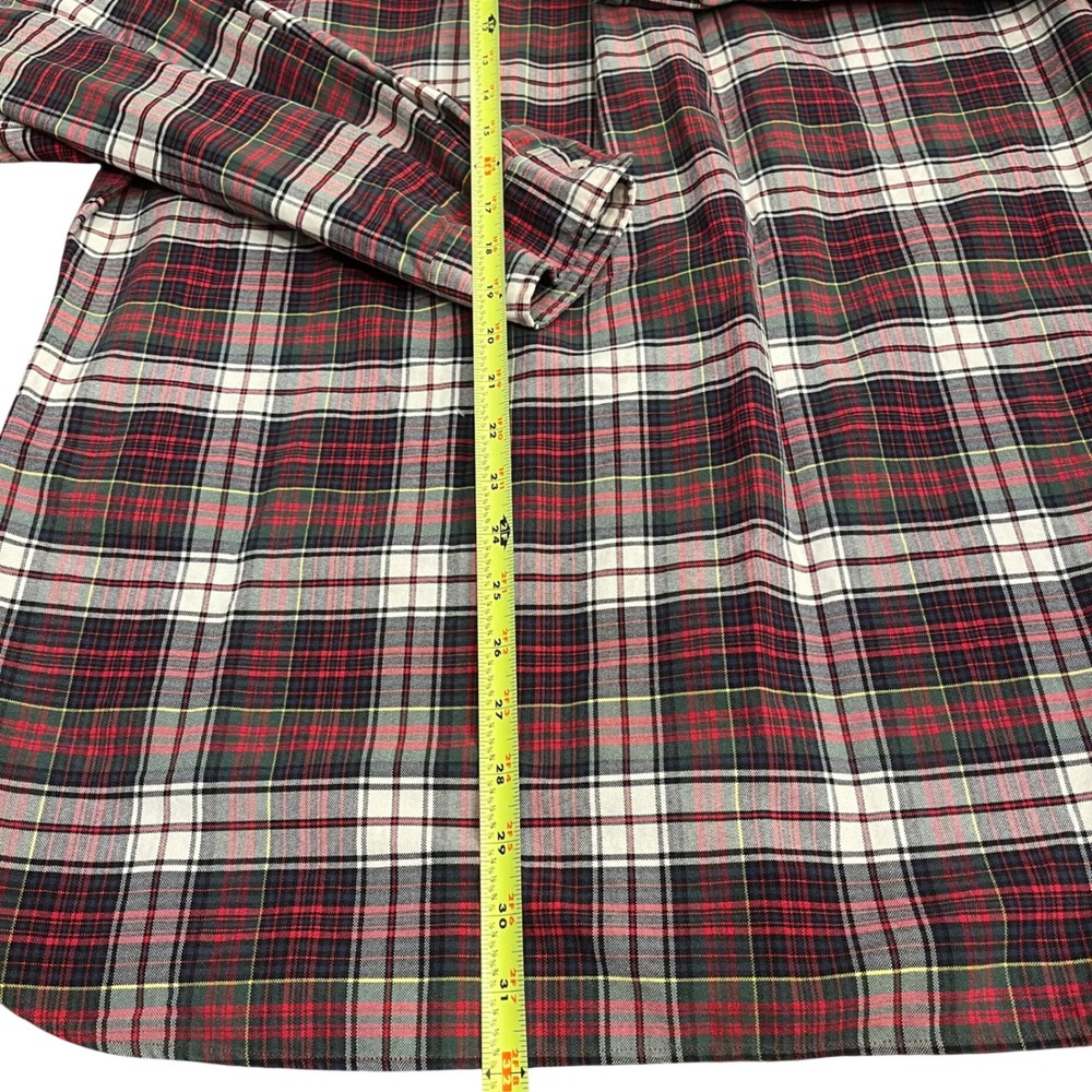 Polo Ralph Lauren Men's Long Sleeve Plaid‎ Oxford Shirt Classic Fit White/Red XL - Picture 7 of 8
